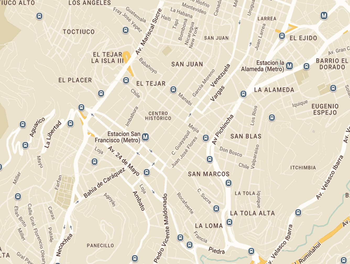 Mapa de locales B-sí